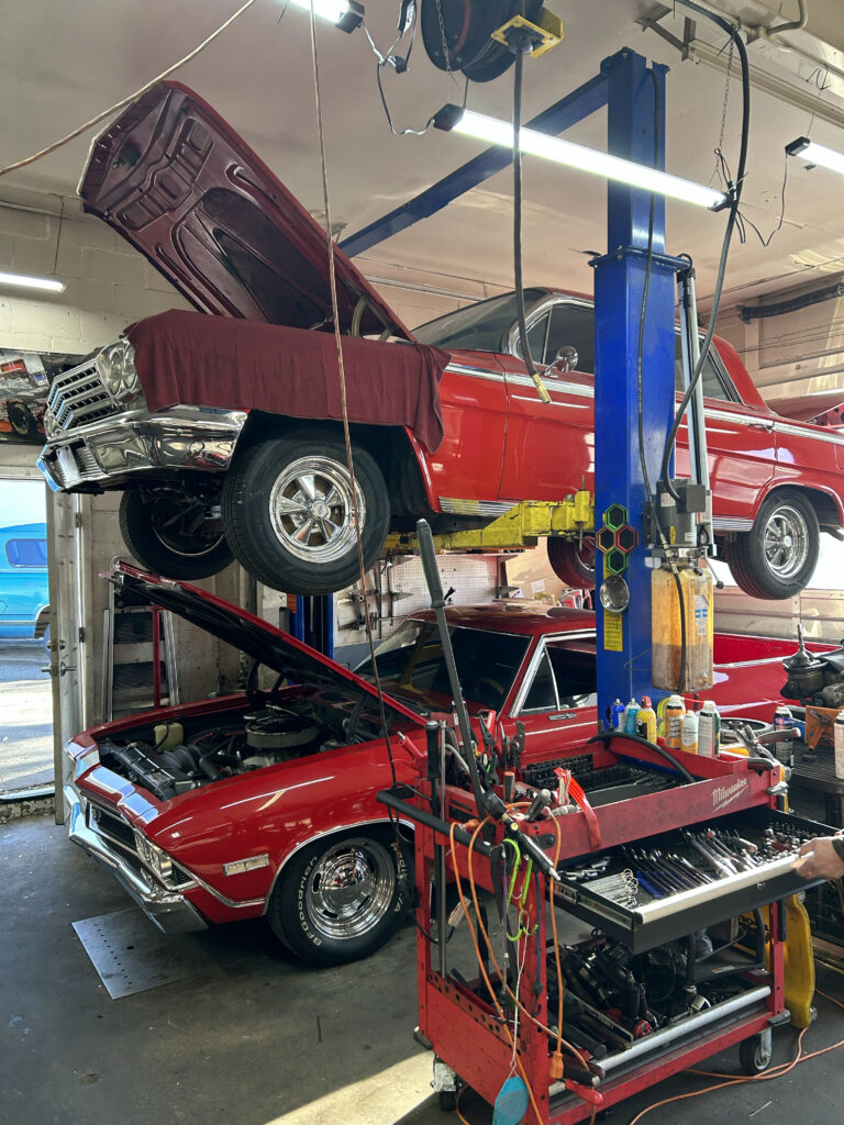 Auto repair engine work